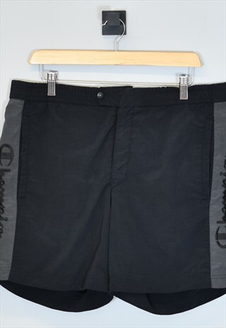 Vintage Champion Swim Shorts Black Large