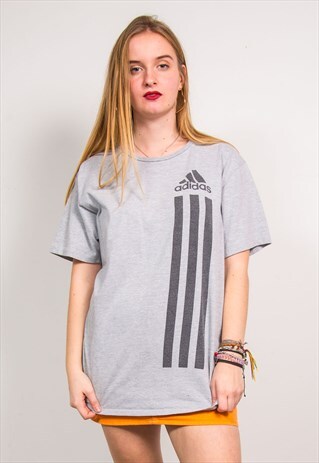 ADIDAS VINTAGE 90'S GREY SHORT SLEEVE T-SHIRT