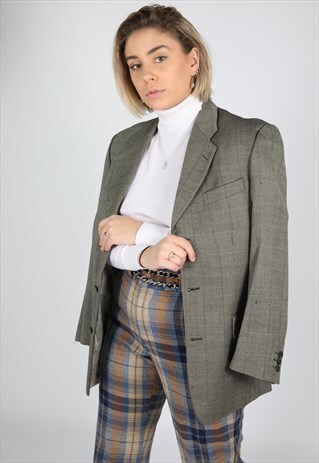 VINTAGE OVERSIZED TWEED STYLE BLAZER