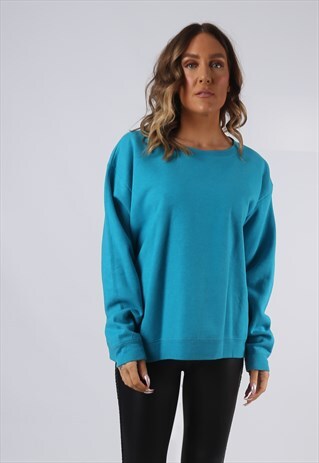 SWEATSHIRT JUMPER OVERSIZED PLAIN COLOURED UK 16 (CI5C)