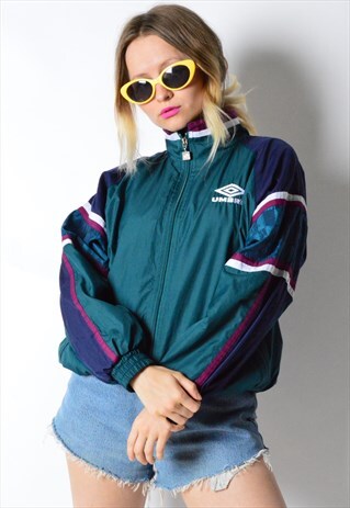 VINTAGE 90S DARK GREEN UMBRO TRACK JACKET