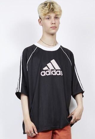 VINTAGE 90'S ADIDAS 3D LOGO BLACK T-SHIRT