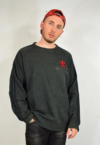 VINTAGE ADIDAS DARK GREY SWEATER