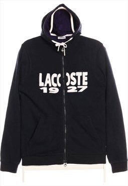 Lacoste - Navy and White Embroidered Hoodie- Large