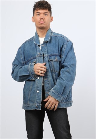 VINTAGE WRANGLER XXL BLUE DENIM JACKET