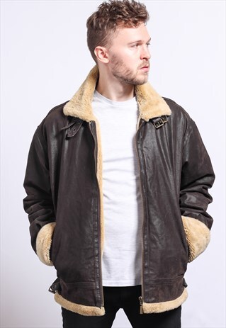 VINTAGE LEATHER AVIATOR JACKET