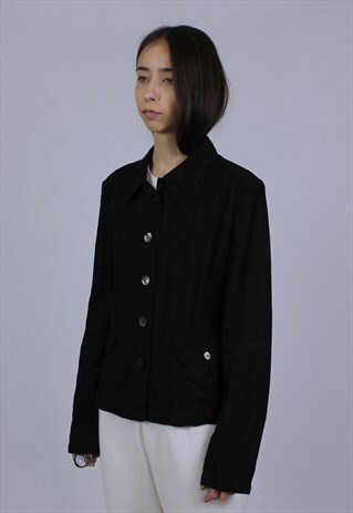 VINTAGE MAX MARA LINEN BLAZER RARITY BUTTONS