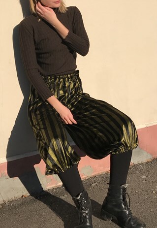 STRIPED BAGGY TROUSERS