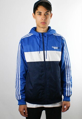 ADIDAS WINDBREAKER JACKET, ZIP UP, HOOD