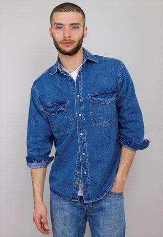 VINTAGE 90S BLUE DENIM SHIRT