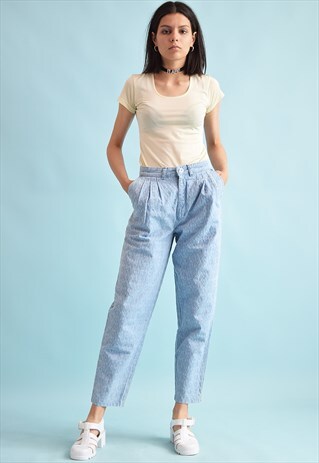 VINTAGE 90'S RETRO HIGH WAIST STRAIGHT DENIM JEANS