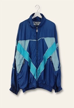 Vintage  Crazy Track Jacket One in Blue L