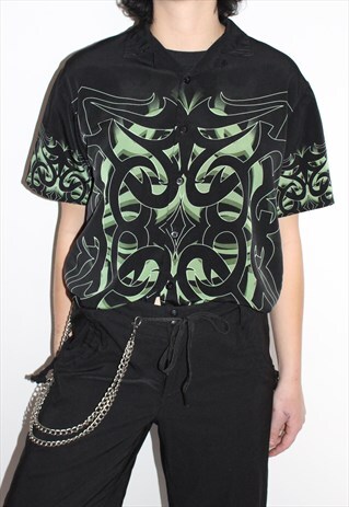 90S UNISEX TRIBAL BUTTON UP