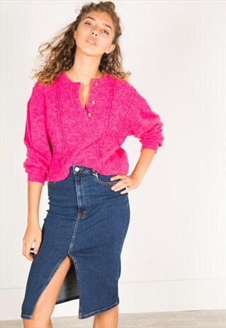 VINTAGE 80S CASUAL KNIT JUMPER / R00711