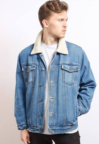 VINTAGE FLEECE LINED DENIM JACKET