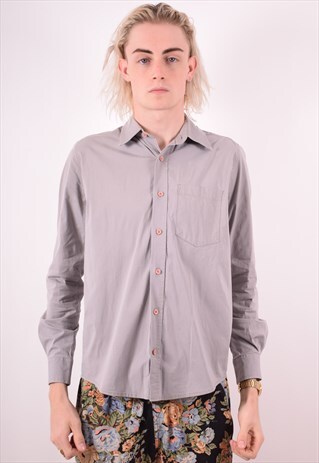 CARHARTT MENS VINTAGE SHIRT MEDIUM GREY 90S