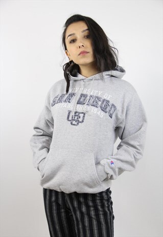 VINTAGE CHAMPION USD COLLEGE GREY HOODIE