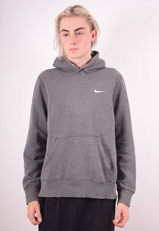 NIKE MENS VINTAGE HOODIE JUMPER MEDIUM GREY 90S
