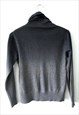 OMBRE HIGH NECK GRAY BLACK CASUAL PSYCHEDELIC JUMPER TOP S M