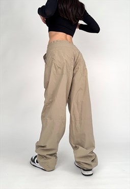 Vintage 00s Stone Harbour Beige Cargo Baggy Trousers