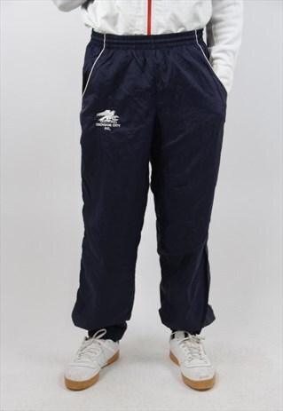 VINTAGE NIKE NAVY FOOTBALL TRACKSUIT BOTTOMS