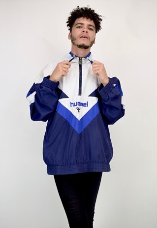 VINTAGE 90'S 1/4 ZIP HUMMEL SHELL JACKET