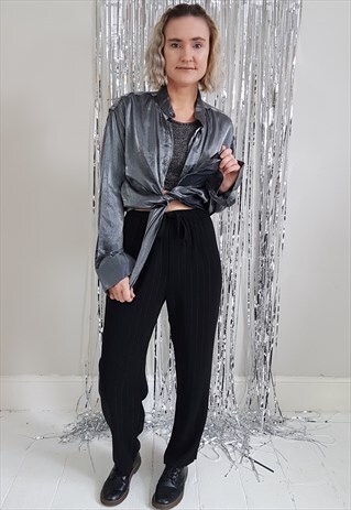 VINTAGE 90'S SILVER THREAD MEN'S SHIRT
