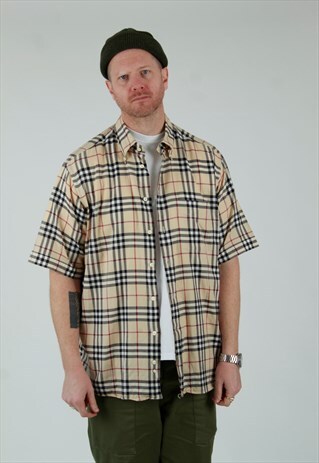 00S BURBERRY LONDON BEIGE NOVA CHECK SHIRT