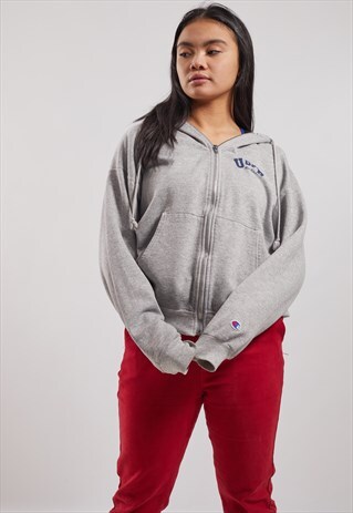 VINTAGE CHAMPION ZIP-UP HUSKIES HOODIE