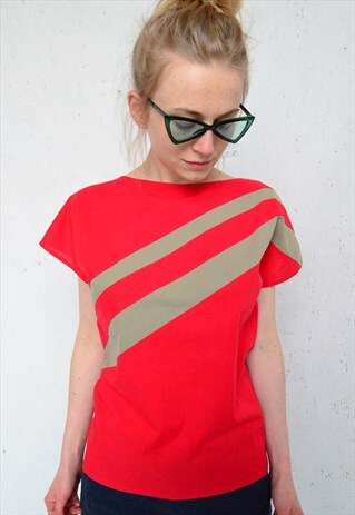 VINTAGE 80S RED BLOUSE