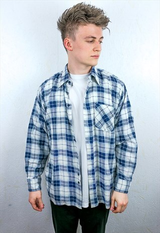 VINTAGE CHECK FLANNEL SHIRT