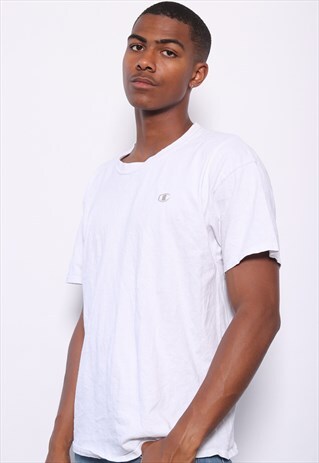 VINTAGE CHAMPION LOGO T-SHIRT WHITE