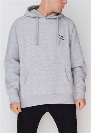 GREY OH YES I CAN (NAVY) HOODIE