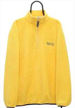 Vintage Nautica Competition Yellow Quarter Zip Fleece Womens