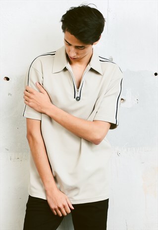 VINTAGE ZIP COLLAR POLO SHIRT