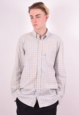 BARBOUR MENS VINTAGE SHIRT LARGE MULTI CHECK 90S