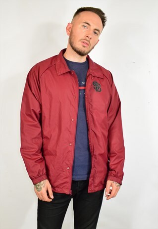 VINTAGE NIKE SB RED SHELL COACH FESTIVAL JACKET