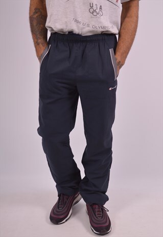 VINTAGE CHAMPION TRACKSUIT TROUSERS NAVY BLUE
