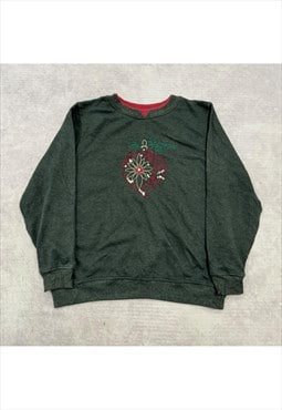 Vintage Christmas Sweatshirt Women's M