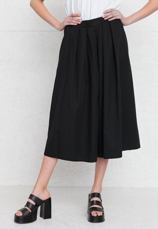 VINTAGE BLACK CULOTTES TROUSERS BOTTOMS