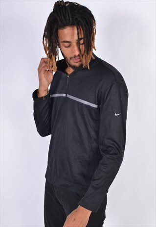 VINTAGE NIKE 1/4 ZIP SWEATSHIRT BLACK