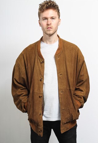 VINTAGE SUEDE BOMBER JACKET