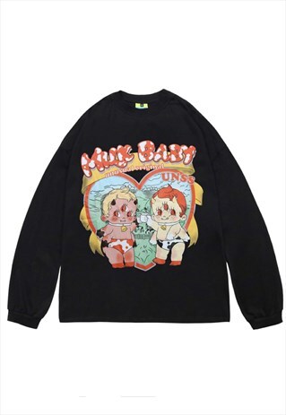 KALODIS MILK BABY PATTERN LOOSE SWEATSHIRT