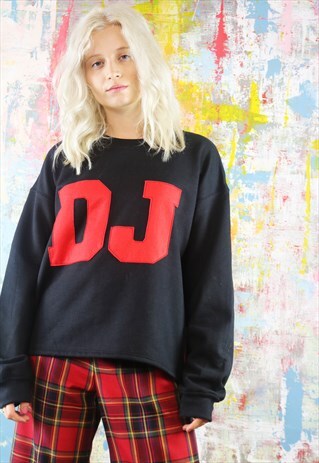 BLACK PERSONALISED SWEATSHIRT