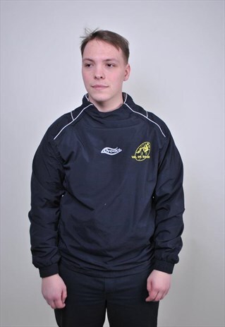 VINTAGE BLACK SPORT HIGH NECK SWEATSHIRT