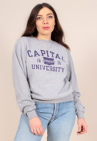 VINTAGE 90S OVERSIZED GREY CHAMPION SWEATSHIRT