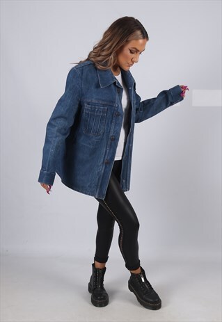 VINTAGE MUSTANG DENIM JACKET FITTED SLIM FIT UK 16 XL (5CJ)