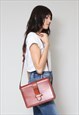 70'S VINTAGE LADIES BAG BROWN LEATHER SHOULDER BAG