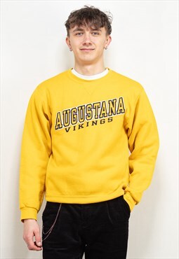 Vintage 90's Augustana Vikings Sweatshirt in Yellow