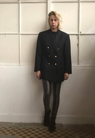 VINTAGE 80' AMAZING BEAUTIFUL UNISEX BLACK JACKET